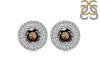 Smoky & White Topaz Stud Earring SMY-RDE-1271.