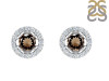 Smoky & White Topaz Stud Earring SMY-RDE-984.