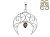 Smoky Crescent Moon Pendant SMY-RDN-181-A.