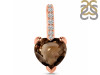 Smoky & White Topaz Pendant SMY-RDP-819.