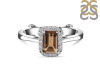 Smoky & White Topaz Ring SMY-RDR-1787.
