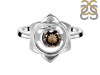 Smoky Chakra & Crescent Moon Ring SMY-RDR-2140.