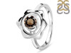 Smoky Chakra & Crescent Moon Ring SMY-RDR-2140.