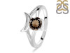 Smoky Crescent Moon Ring SMY-RDR-2151.