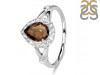 Smoky & White Topaz Ring SMY-RDR-2243.