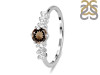 Smoky & White Topaz Ring SMY-RDR-2259.
