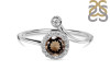 Smoky & White Topaz Ring SMY-RDR-2261.