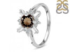 Smoky & White Topaz Ring SMY-RDR-2264.