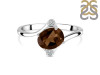 Smoky & White Topaz Ring SMY-RDR-3264.