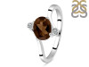 Smoky & White Topaz Ring SMY-RDR-3264.