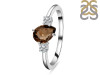 Smoky & White Topaz Ring SMY-RDR-2285.