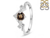 Smoky & White Topaz Ring SMY-RDR-2296.