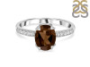 Smoky & White Topaz Ring SMY-RDR-2382.