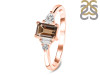 Smoky & White Topaz Ring SMY-RDR-2397.