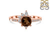 Smoky & White Topaz Ring SMY-RDR-2404.