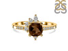 Smoky & White Topaz Ring SMY-RDR-2404.