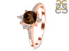 Smoky & White Topaz Ring SMY-RDR-2404.