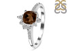 Smoky & White Topaz Ring SMY-RDR-2404.