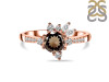 Smoky & White Topaz Ring SMY-RDR-2406.