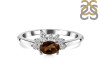 Smoky & White Topaz Ring SMY-RDR-2418.