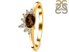 Smoky & White Topaz Ring SMY-RDR-2418.