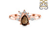 Smoky & White Topaz Ring SMY-RDR-2431.