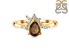 Smoky & White Topaz Ring SMY-RDR-2431.