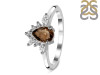 Smoky & White Topaz Ring SMY-RDR-2431.