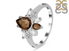 Smoky & White Topaz Ring SMY-RDR-2521.