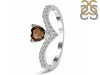 Smoky & White Topaz Ring SMY-RDR-2749.