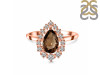 Smoky & White Topaz Ring SMY-RDR-2770.