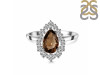 Smoky & White Topaz Ring SMY-RDR-2770.