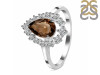 Smoky & White Topaz Ring SMY-RDR-2770.