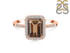 Smoky & White Topaz Ring SMY-RDR-3071.