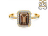 Smoky & White Topaz Ring SMY-RDR-3071.