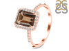 Smoky & White Topaz Ring SMY-RDR-3071.