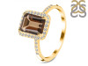 Smoky & White Topaz Ring SMY-RDR-3071.
