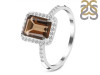 Smoky & White Topaz Ring SMY-RDR-3071.