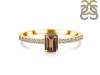 Smoky & White Topaz Ring SMY-RDR-3118.