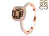 Smoky & White Topaz Ring SMY-RDR-3119.