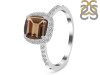 Smoky & White Topaz Ring SMY-RDR-3119.