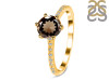 Smoky & White Topaz Ring SMY-RDR-3140.