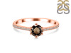 Smoky & White Topaz Ring SMY-RDR-3143.