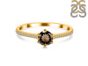 Smoky & White Topaz Ring SMY-RDR-3143.