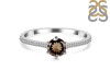 Smoky & White Topaz Ring SMY-RDR-3143.