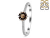 Smoky & White Topaz Ring SMY-RDR-3143.