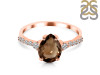 Smoky & White Topaz Ring SMY-RDR-3148.