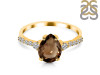 Smoky & White Topaz Ring SMY-RDR-3148.