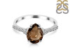 Smoky & White Topaz Ring SMY-RDR-3148.