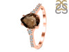 Smoky & White Topaz Ring SMY-RDR-3148.